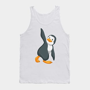 Penguin at Yoga Stretching exercise Tank Top